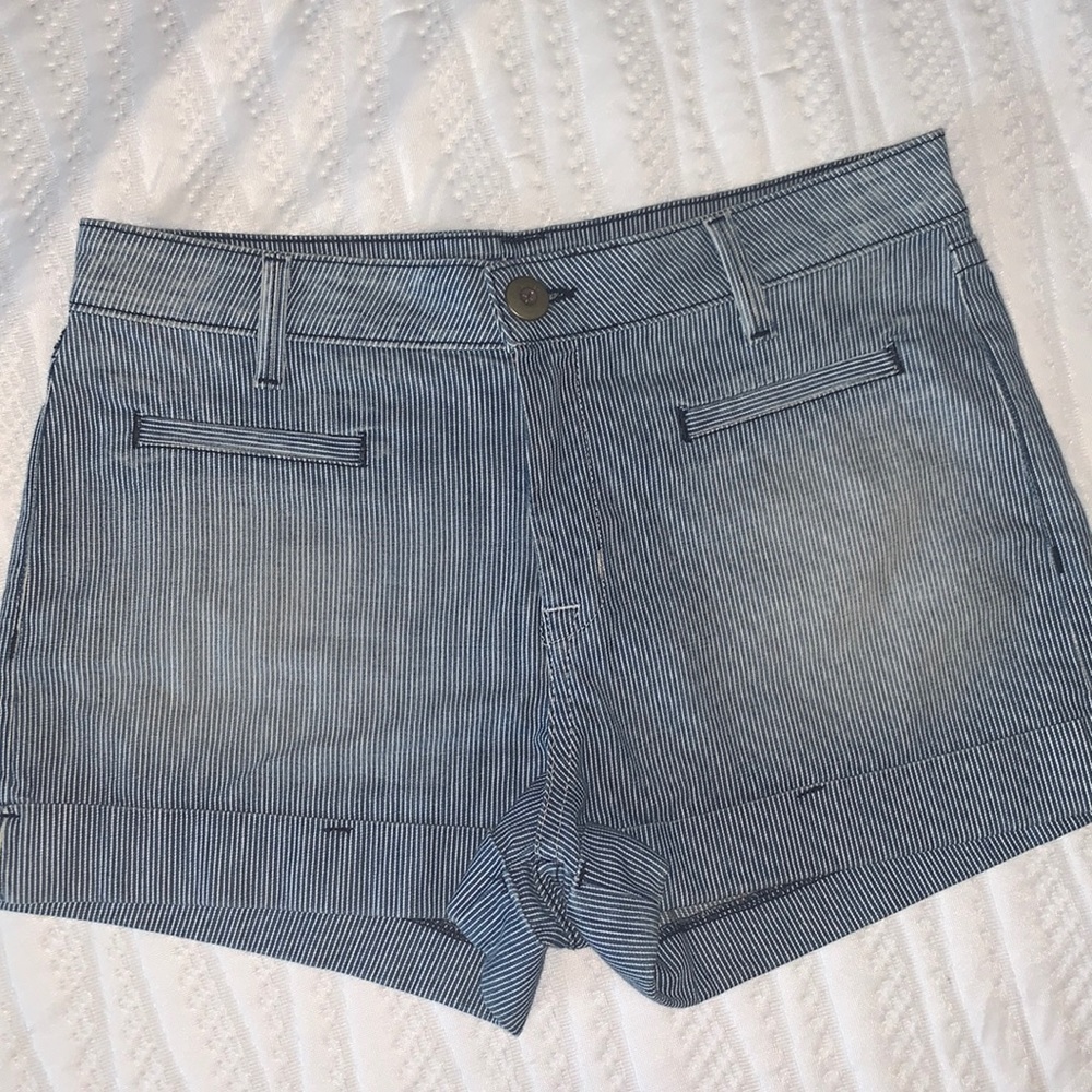 Hudson Railroad Stripe Denim Shorts Sz. 30